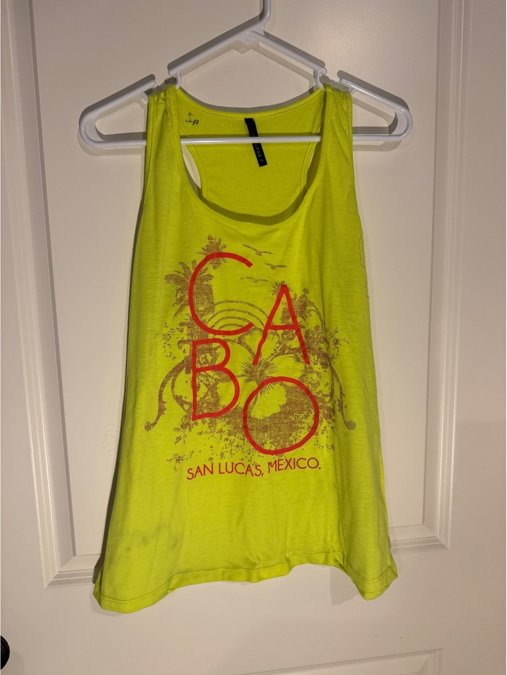 Yellow Cabo San Lucas Mexico Tank Top Size XL